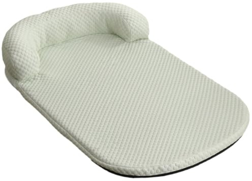 HotYou Hundebett, Hundesofa, Hundekissen, Hundekörbchen mit Kissen Abnehmbar und waschbar Rutschfester und Wasserdichter Unterseite für 1-50KG Hunde,Grün,L 100 * 75 cm（<255KG）