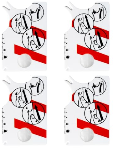 DUINIU 4 Cartes D'Élimination des Tiques avec Loupe, Outils Anti-Tiques pour Animaux De Compagnie, pour Animaux De Compagnie Humains, Cartes Sûres Et Portables.
