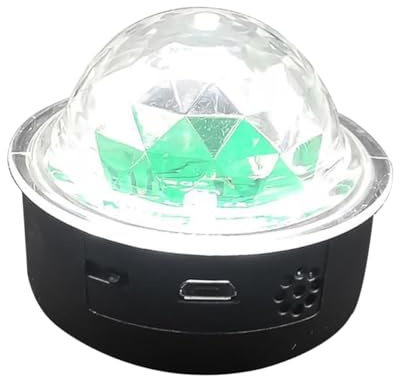 TOVINANNA Lampada da Palcoscenico Rgb Controllo Vocale Luce da Discoteca a Sfera di Cristallo USB Ricaricabile Luce da Atmosfera Compatta per Feste Ktv e Dj