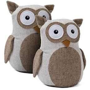 TrendPet Tierische Türstopper, Doppelpack, Stopper für Fenster und Türen, gefüllt mit 1Kg Sand, dekorativ (Eule Elke)