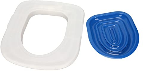 HWGING Kit D'entraînement aux Toilettes pour Chats, Siège de Pot avec Conception à Fente, Universel, Réutilisable, Entraîneur de Toilettes pour Chats pour L'entraînement (Plateau Blanc,