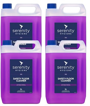 Antibacterial Safety Floor Cleaner Concentrate - Floor Cleaning Machines or Mopping - Up to 250 Litres from 1 Bottle - Pet Safe Neutralises Odours & Sanitises Hard Flooring 5 l (Pack of 4)