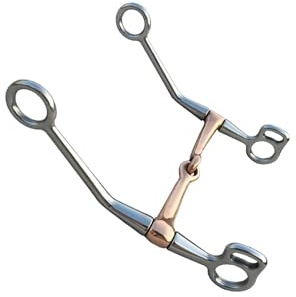 KIXZSAZ Bocado de Caballo de Acero Inoxidable con Boca de Cobre para Entrenamiento y competición en Deportes ecuestres y equitación. Filete. Suministros ecuestres.