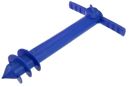 LABRIMP Ancoraggio per Ombrellone da Spiaggia 2 Pezzi in Plastica Blu, Trivella per Sabbia, Previene Ribaltamenti e Spostamenti, per Ombrelloni da Spiaggia