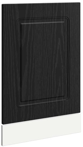 WRJENFSC Front de lave-vaisselle Kalmar 45 x 57 cm, panneau avant pour lave-vaisselle encastrable aspect chêne noir, façade de cuisine robuste en bois pour décoration de cuisine moderne