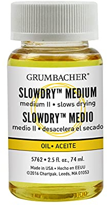 Grumbacher Slow-Drying Medium II for Oil Paintings, 2-1/2 Jar, #5762