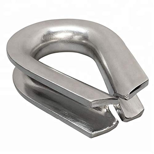 6mm Kausche 10 Stück Drahtseilkauschen für Drahtseilklemmen 6 mm Edelstahl V4A Forstseil Drahtseil Seil Windenseil