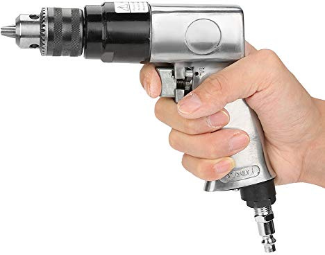 Akozon Pneumatische Bohrmaschine Luftbohrer AD-102 Reversible Rotation Luftbohrer Werkzeug 3/8 1700rpm mit High-Speed für Loch Bohren