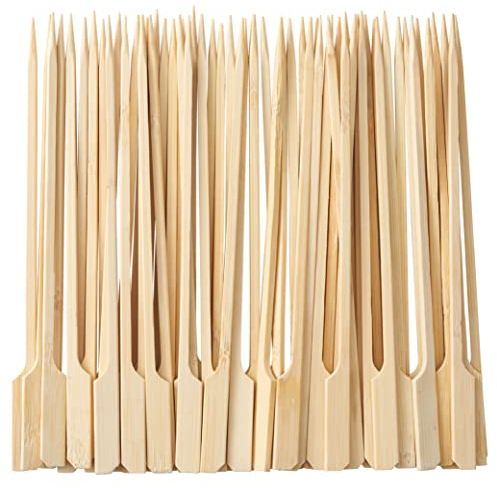 MATANA 250 Pinchos de Madera, 18cm - Palillos de Bambú - Brochetas para Aperitivos, Chuches, Cocktail, Frutas, Kebab, Hamburguesa, Barbacoa - Buffet, Fiestas, Cumpleaños