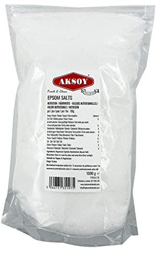 🛀 Aksoy Epsom Salt 1KG || Epsom Bath Salts || Epsom Salts for Bath Bombs, Bathing and Muscle Relaxation || Additive Free …