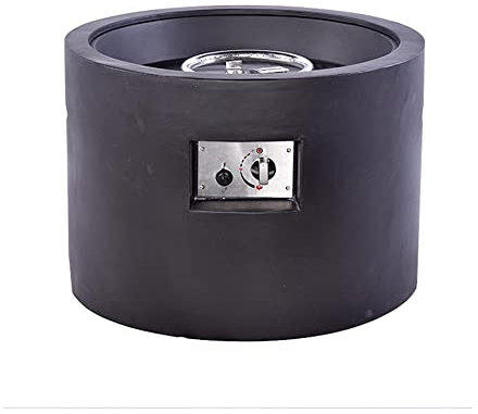 Tempo Style - Riscaldatore a gas per esterno WELA | Stufa a pavimento da 14 kW (120mq) con coperchio bruciatore e copertura antipioggia, spegnimento automatico e design minimal