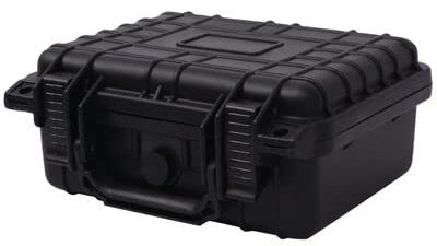 Gecheer Gefahrgutkoffer Transportkoffer Universalkoffer Fotokoffer Kamera Objektiv Schutz Koffer mit 3 Schaumstoff Schutzkoffer Schwarz 27x24,6x12,4 cm
