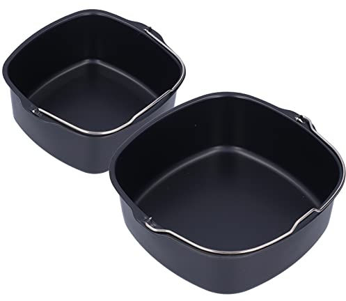 Alvinlite Sartenes para Pasteles, freidora de Aire Redonda, Molde para Flan de Pasteles, Molde para Hornear de Hierro, Accesorios para freidora de Barril de para HD9925 HD9860 HD9905 01(8.66in)