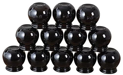 Schröpftherapie-Sets, 12-teiliges explosionsgeschütztes Schröpfset aus dickem Glas, professionelles Schröpftherapie-Set, stärkere Saugkraft, ideal für Gesichts- und Körpermassagen – entspannen Sie M
