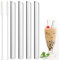 Sheryl&Rain 4 Pezzi Cannucce Riutilizzabili 14mm Cannucce Vetro Cannuccia Riutilizzabile Cannucce di Vetro Cannucce Lunghe Cannuccia Vetro per Cocktail,Frullati e Succhi