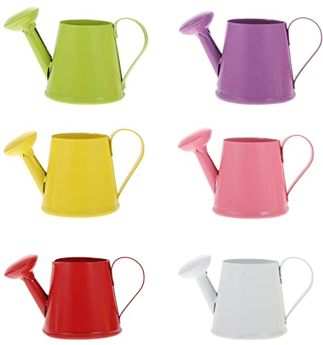 Kisangel Gießkanne Für Kinder Gartenarbeit 6 Stücke Kinder Metall Gießkanne Kleine er Bügeln Für Garten Pflanzen