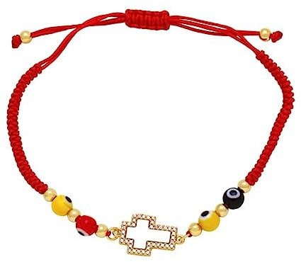 WEAV Bracciali Albero Della Vita Con Catena A Filo Rosso Fortunato Per Donna Bracciali Con Occhio Diabolico Croce Zircone Gioielli In Oro