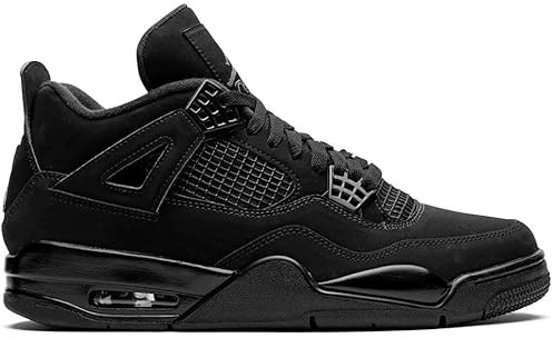 dz core Air Core Retro 4 Runing Cat All Black Basketskor, svarta sneakers, jogging, löpning, träning och sport, svart, 40 EU Bred