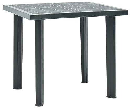 Homgoday Gartentisch, grün, 80 x 75 x 72 cm, aus Kunststoff, Gartentisch, Terrassentisch, Esstisch, Küchentisch, Gartentisch, Gartentische im Freien