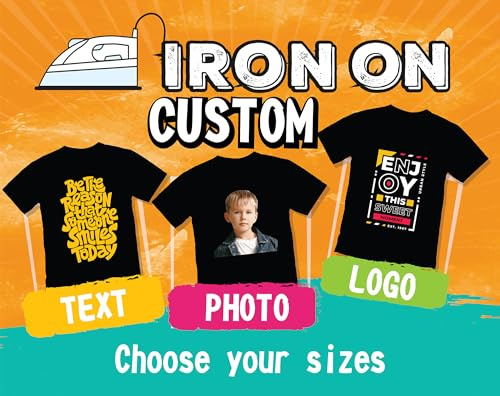 Custom Iron On Heat Transfers - 3 Inch Pocket Size - DIY T-Shirt Heat Transfer Ready to Apply DTF Iron On Personalised - Your Custom Design, Gang Sheet Transfers