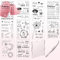 Silikonstempel Set Clear Stamps 10 Bögen Stempel Sprüche Deutsch mit Stempelblock 10x10cm für weihnachten Geburtstag Scrapbooking Journal Hochzeit Karten (10 Stile)
