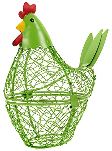 MAGICLULU Egg Storage Basket Hen Shape Iron Wire Large Capacity Kitchen Organizer for Eggs Vegetables Fruits Home Storage