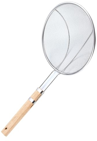 Bafnsiji Cucharas de Espumadera, Cuchara de colador de Grado alimenticio Duradero, Cucharas de espumadero de Acero Inoxidable, Cucharón de espumadero de araña para cocinar y freír,18#