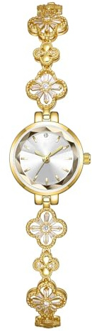 BESTKANG Luxury Ladies Hollow Four Leaf Grass Bracelet Chain Watches Waterproof Fashion Dress Quartz Watch