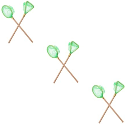 BESTonZON 6 STK Mini-fischernetz Ornament Netzstrümpfe Miniatur-angelset Miniaturfischernetz Zum Basteln Mini-hausdekor-Handwerk Miniatur-fischernetz Holz Essen Spielen Modell Kind