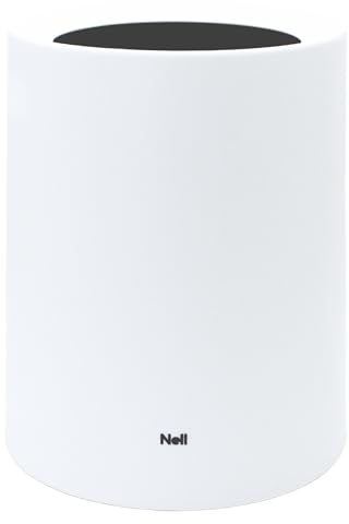 12L Mülleimer Weiß Matt – Vielseitiger Badezimmer Papierkorb & WC Mülleimer, Eleganter Büro Mülleimer Weiß, Kosmetikeimer Weiß, Hochwertiger Kunststoff, Robustes Design, Ideal für Bad, Küche und Büro