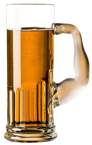 JINQFENG Jarras de Cerveza Grandes con Asa, Vasos de Cerveza de 1 Pinta, Jarra de Cerveza Personalizada para Hombres Pesados, Jarra de Cerveza Artesanal,Frosted Style