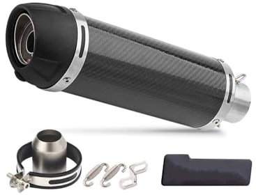 TASEKI Motorräder Auspuffanlage Auspuffrohr Schalldämpfer Escape Für Die Meisten Motorrad Universal Motorrad Real Carbon Fiber Slip On Auspuff für Motorräder(5)