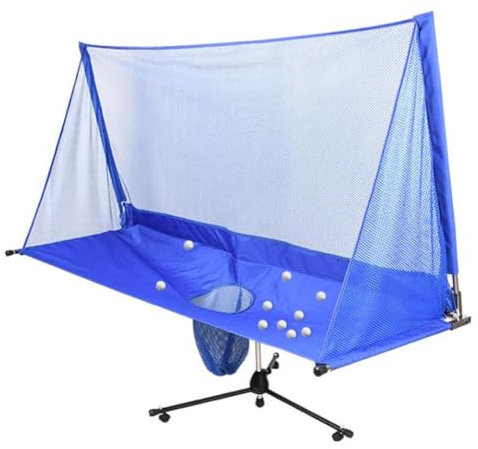 Tischtennisball-Fangnetz für Tischtennis-Roboter, faltbares Sammelnetz für Familie, Freizeit, Unterhaltung und Wettbewerb, Blau (170 x 65 x 148 cm)