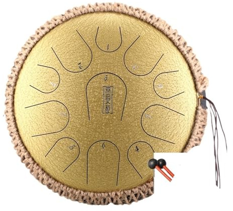 Steel Tongue Drum Percussion Tamburin Musikinstrument E Thereal 11 Noten 31,8 cm C Tuning Handpan (Typ s)
