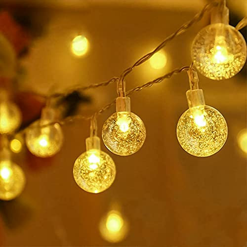 FIVMEN Kugel Lichterkette Aussen 80 LED 10 M Kettenlicht Partylichterkette Lichterketten Warmweiß 8 Modi mit Stecker Lichterkette Glühbirnen Außen für Garten Camping Hochzeiten Partys