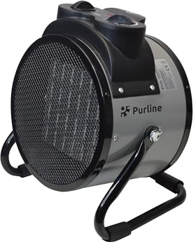 HOTI F2000 IND Purline Industrielle Keramik-Bodenheizung mit verstellbarem Thermostat, 1000/2000 W