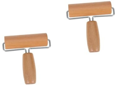 MAGICLULU 2St Nudelholz Teigrolle Backrolle pizza rollen kochen rollen gebäck rollen Mini Pizza Pizzaroller kitchen helper kitchenaide Teigbearbeitung Teigwalze Rolle zum Backen Hölzern