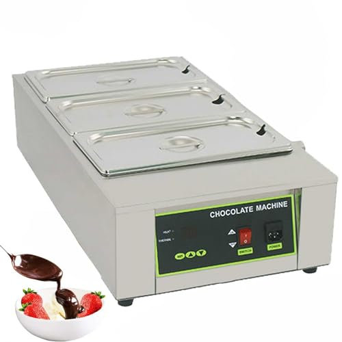 DMMFTERL Scioglitore di Cioccolato Professionale da 1000 W, pentola per sciogliere Il Cioccolato, Controllo Digitale della Temperatura da 0℃ a 90℃, scioglie 8 kg di Cioccolato, per ristoran