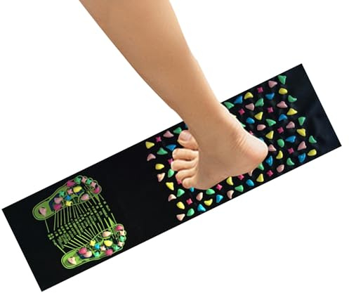 WJnflQN Stein Massagematte, Reflexzonenmassagematte | Reflexzonenmassagematte zur Entspannung der Füße | Reflexzonenmassagematte | Reflexzonenmassagegerät | Anti-Slip-Reflexzonenm