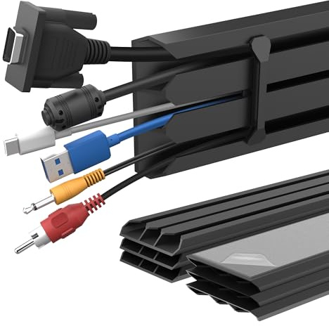 Stageek Kabelmanager-Selbstklebe-Kit,Gespleißte Installation Für alle Arten Von Kabelmanagement Im Büro, Kabelauslass,All-in-One Desktop Kabelmanager Kit