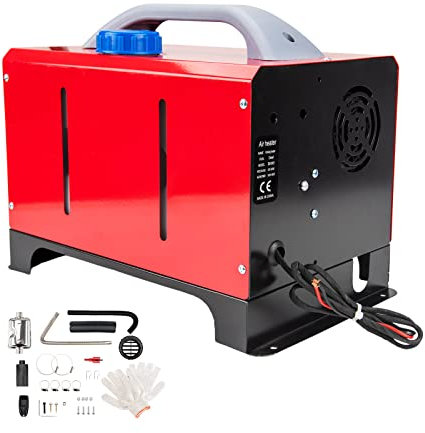 Riscaldatore d'aria diesel da 5 kW 12 V, riscaldamento rapido, riscaldatore diesel tutto in uno con silenziatore, display LCD remoto, riscaldamento notturno portatile a gasolio silenzioso per camper