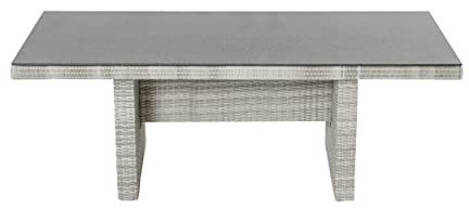 dasmöbelwerk Gartentisch Rio Esstisch Wangentisch Dining Spraystone 220 x 95 cm grau