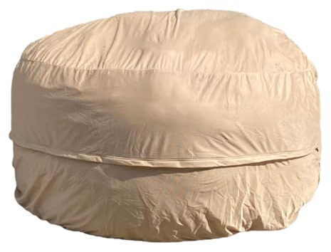 FIEATES Round Bean Bag Chair Inner Cover for Beanbag Chair Lazy Sofa Reading Chair Filler Storage, 6FT