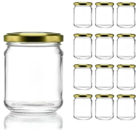 Firmadigaranzia srl Barattoli in vetro per marmellate e omogeneizzati da 212 ml con tappo twist off 63MM 48pz - Vasetti vuoti in vetro da 106ml per marmellate, conserve, cinfetture e bomboniere