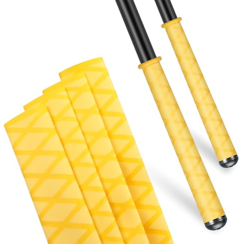 YOUBO Mango de caña de pescar, tubo termorretráctil, antideslizante, aislado, manga de abrasión, longitud: 39 pulgadas, diámetro: 1-49/64 pulgadas (amarillo)