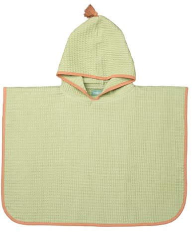 molis&co. Poncho da bagno per bambini 1-2 anni. Green Splash. Telo mare con cappuccio. Accappatoio per bambini leggero e compatto. (OEKO-TEX 100).