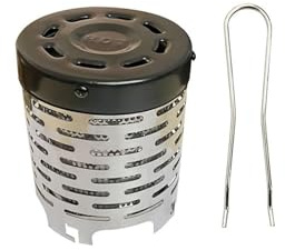 TopHomer Chauffage à gaz d'extérieur portable en acier inoxydable avec couvercle, mini poêle pour camping, pique-niques (A)