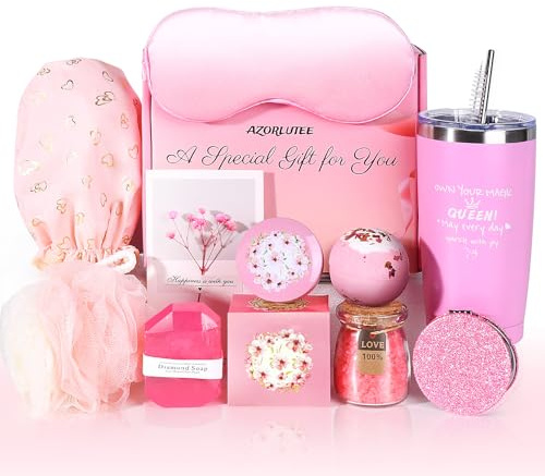Regalos de agradecimiento para mujeres, juego de regalo relajante de baño de spa para ella, regalos de cumpleaños, regalo de cuidado personal, paquete de recuperación para mamá, esposa, hija, hermana