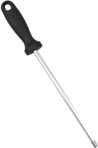 11-Inch Diamond Honing Rod – Professional Knife Sharpener & Honing Steel for Kitchen & Pruning Blades – Durable Diamond-Coated Knife Steel