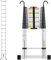 TEENO Scala Telescopica in Alluminio 6,2 m, Scala Alluminio con Barra Stabilizzatrice e Ganci Staccabili, Scalatta Pieghevole Portatile per Riparazioni Domestiche et Travaux Extérieurs, Carico 150 KG